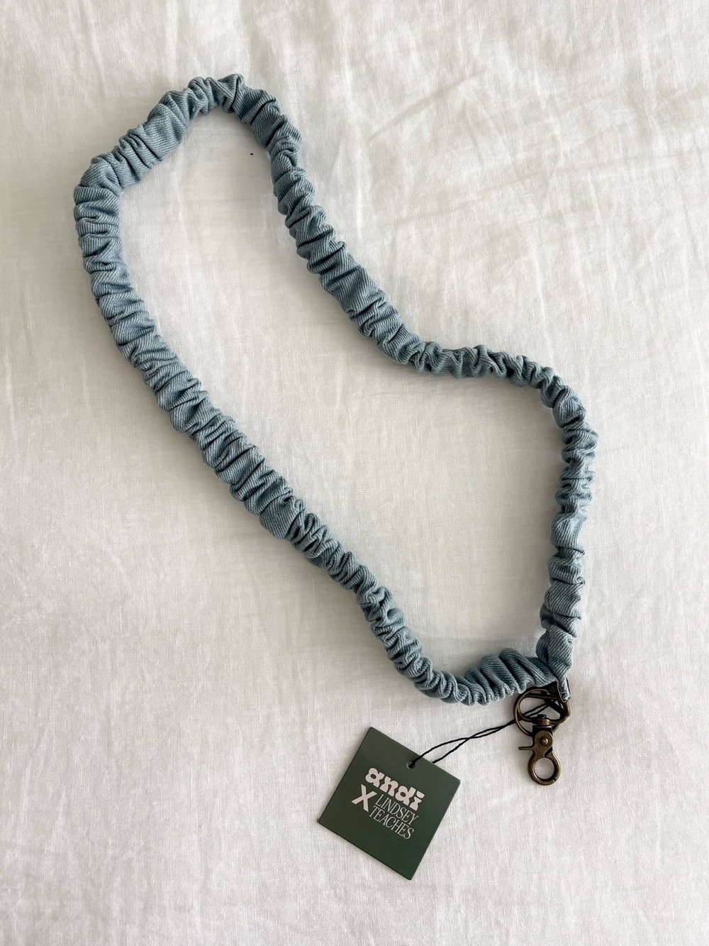 NWT Andi Baby Blue Jean Lanyard